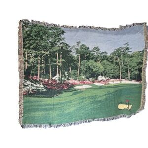 VTG Masters Tournament Augusta National Amen Corner Woven Throw Blanket 66x52